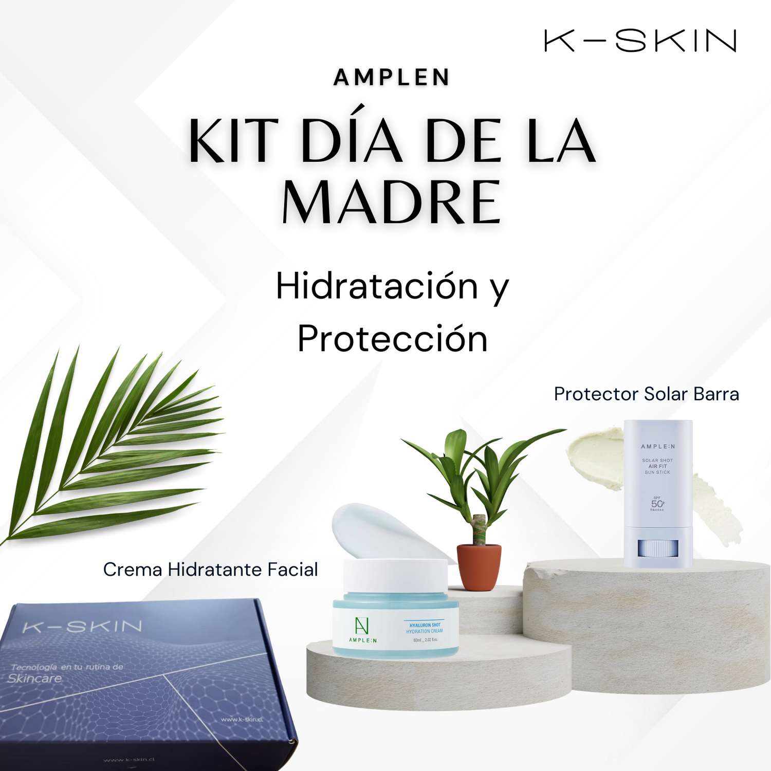 Kit Día de Madre Amplen - Crema Hidratante Facial + Protector Solar en Barra Air Fit
